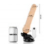 BASECOCK VIBRADOR REALiSTICO CONTROL REMOTO NATURAL 195 CM O 4 CM