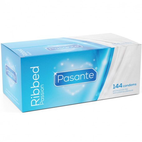 PASANTE RIBBED PASSION PRESERVATIVOS CAJA 144 UNIDADES