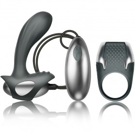 CLIMAXIMUM EXCITE KIT ANILLO PARA PENE MASAJEADOR PRoSTATA CON CABLE