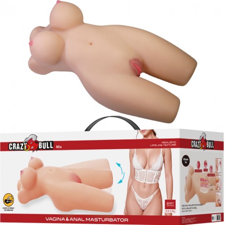 CRAZY BULL MIA TORSO FEMENINO REALISTA VAGINA Y ANAL 85 KG
