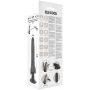 BASECOCK VIBRADOR REALiSTICO CONTROL REMOTO NEGRO CON TESTiCULOS 20 CM O 4 CM