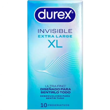 DUREX PRESERVATIVOS INVISIBLE XL 10 UNIDADES
