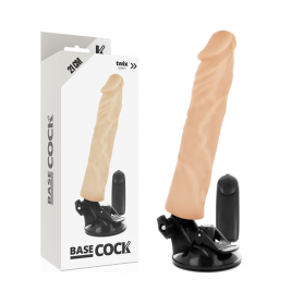 BASECOCK VIBRADOR REALiSTICO CONTROL REMOTO NATURAL 21 CM O 4 CM
