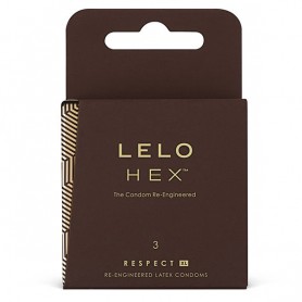 LELO HEX CONDOMS RESPECT XL 3 PACK