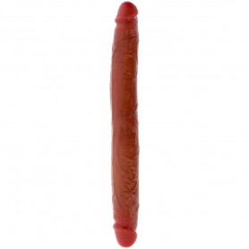 GET REAL DILDO DOBLE DONG DE SILICONA CARAMELO 35 CM