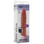 GET REAL FUNDA HYDRATED SKIN DE SILICONA CON VIBRACIoN PARA PENE CARAMELO 20 CM