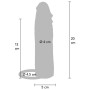 GET REAL FUNDA HYDRATED SKIN DE SILICONA CON VIBRACIoN PARA PENE CARAMELO 20 CM