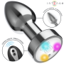 INTENSE PLUG ANAL TALLA S DE METAL VIBRADOR CON LUCES LED MULTICOLOR Y CONTROL REMOTO