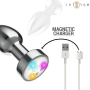 INTENSE PLUG ANAL TALLA M DE METAL VIBRADOR CON LUCES LED MULTICOLOR Y CONTROL REMOTO