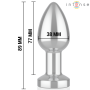 INTENSE PLUG ANAL TALLA M DE METAL VIBRADOR CON LUCES LED MULTICOLOR Y CONTROL REMOTO