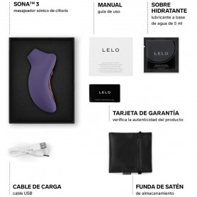 LELO SONA 3 MASAJEADOR SoNICO DE CLiTORIS MORADO
