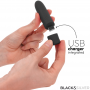 BLACK SILVER GERI BALA VIBRADORA RECARGABLE POR USB 8 VIBRACIONES NEGRO 10 X 22 CM