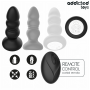 ADDICTED TOYS PLUG ANAL VIBRADOR THRUSTING Y LUZ LED CONTROL REMOTO