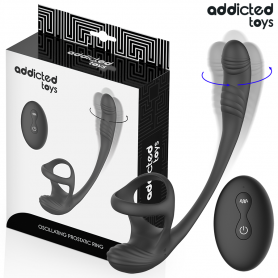 ADDICTED TOYS PLUG ANAL VIBRACIoN Y WAVING 360º Y ESTIMULADOR TESTiCULOS
