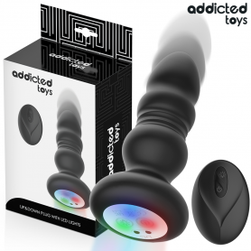 ADDICTED TOYS PLUG ANAL VIBRADOR THRUSTING Y LUZ LED CONTROL REMOTO
