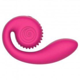 SNAIL VIBE GIZI LITE VIBRADOR DUAL PUNTO G Y CLiTORIS ROSA