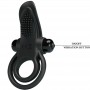 PRETTY LOVE DOBLE ANILLO VIBRADOR ESTIMULADOR CLiTORIS 10 VIBRACIONES NEGRO