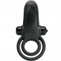 PRETTY LOVE DOBLE ANILLO VIBRADOR ESTIMULADOR CLiTORIS 10 VIBRACIONES NEGRO