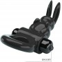 PRETTY LOVE EXCITING RING ANILLO VIBRADOR RABBIT 10 VIBRACIONES NEGRO