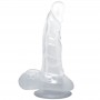 BAILE DILDO REALiSTICO CON VENTOSA Y TESTiCULOS 167 CM TRANSPARENTE