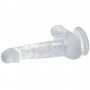 BAILE DILDO REALiSTICO CON VENTOSA Y TESTiCULOS 167 CM TRANSPARENTE