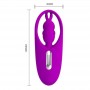 PRETTY LOVE WILD RABBIT ESTIMULADOR PARA BRAGUITA CON CONTROL REMOTO LILA