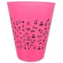 DIABLO PICANTE VASO FUSCIA 500 ML CON PENES NEGROS