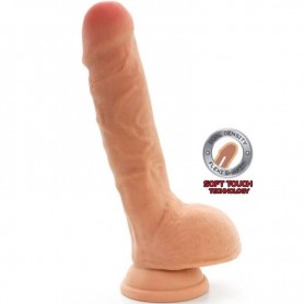 GET REAL DUAL DENSITY DILDO 255 CM CON TESTiCULOS NATURAL