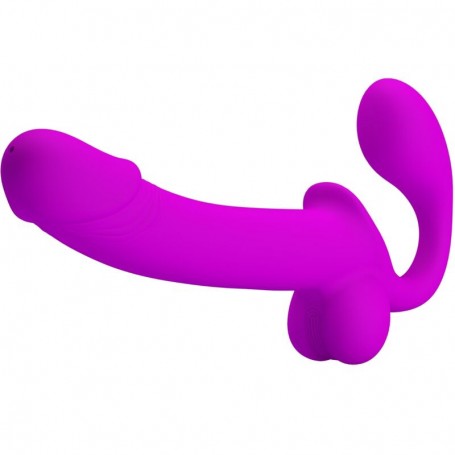 PRETTY LOVE KELPIE ESTIMULADOR STRAP ON DOBLE MORADO
