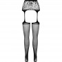 PASSION S028 MEDIAS CON LIGUERO NEGRO TALLA uNICA