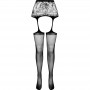 PASSION S028 MEDIAS CON LIGUERO NEGRO TALLA uNICA
