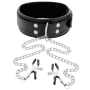DARKNESS COLLAR CON PINZAS PARA PEZONES NEGRO