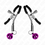 KINK PINZAS PARA PEZONES CON CAMPANILLA VIOLETA 6 CM