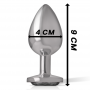 INTENSE PLUG ANAL METAL ALUMINIO CON CRISTAL NEGRO TALLA L