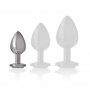 INTENSE PLUG ANAL METAL ALUMINIO CON CRISTAL PLATA TALLA S