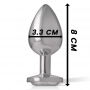 INTENSE PLUG ANAL METAL ALUMINIO CORAZoN BLANCO TALLA M