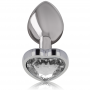 INTENSE PLUG ANAL METAL ALUMINIO CORAZoN BLANCO TALLA M
