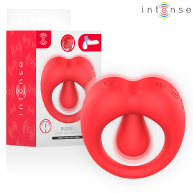 INTENSE RUSSELL ANILLO VIBRADOR CON ESTIMULACIoN DE CLiTORIS ROJO