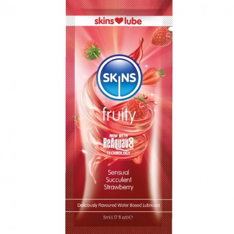 SKINS FRUITY LUBRICANTE BASE DE AGUA FRESA MONODOSIS 5 ML