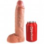 KING COCK STRAP ON CON DILDO HUECO 255 CM Y TIRANTES COLOR CARNE