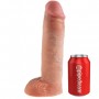 KING COCK STRAP ON CON DILDO HUECO 28 CM Y TIRANTES COLOR CARNE