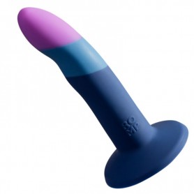 ROMP PICCOLO DILDO SILICONA CON VENTOSA TRICOLOR 14 CM