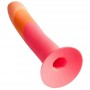 ROMP DIZI DILDO SILICONA CON VENTOSA TRICOLOR 18 CM