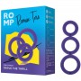 ROMP REMIX TRIO SET DE 3 ANILLOS PARA PENE SILICONA MORADO
