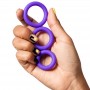 ROMP REMIX TRIO SET DE 3 ANILLOS PARA PENE SILICONA MORADO