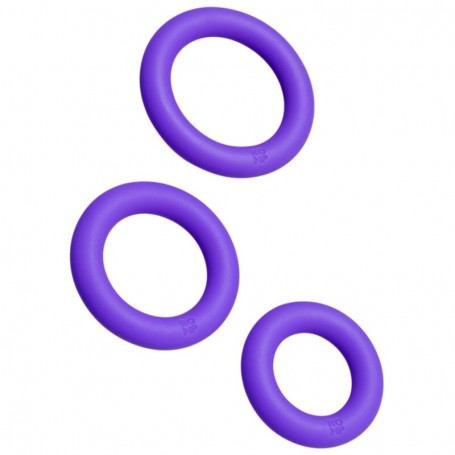 ROMP REMIX TRIO SET DE 3 ANILLOS PARA PENE SILICONA MORADO