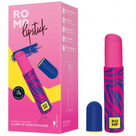 ROMP LIPSTICK ESTIMULADOR DE CLiTORIS PINTALABIOS 7 NIVELES