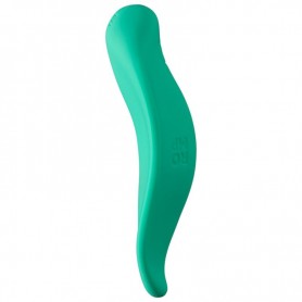 ROMP WAVE VIBRADOR ESTIMULADOR DE CLiTORIS FORMA ERGONoMICA VERDE AGUA