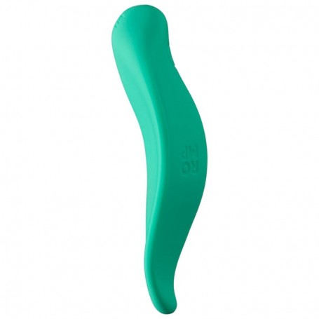ROMP WAVE VIBRADOR ESTIMULADOR DE CLiTORIS FORMA ERGONoMICA VERDE AGUA