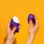 ROMP FREE ESTIMULADOR DE CLiTORIS CON TAPA 10 NIVELES RECARGABLE MORADO